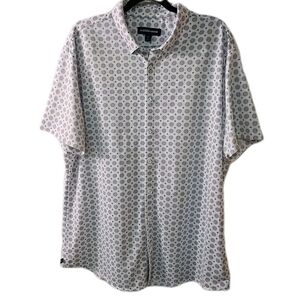 MIZZEN + MAIN Shirt‎ XXL Halyard Trim Short Sleeve Lavander Lustre Floral Print